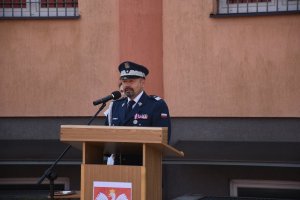 nadinsp. Tomasz Klimek Komendant Wojewódzki Policji w Olsztynie w trakcie przemówienia